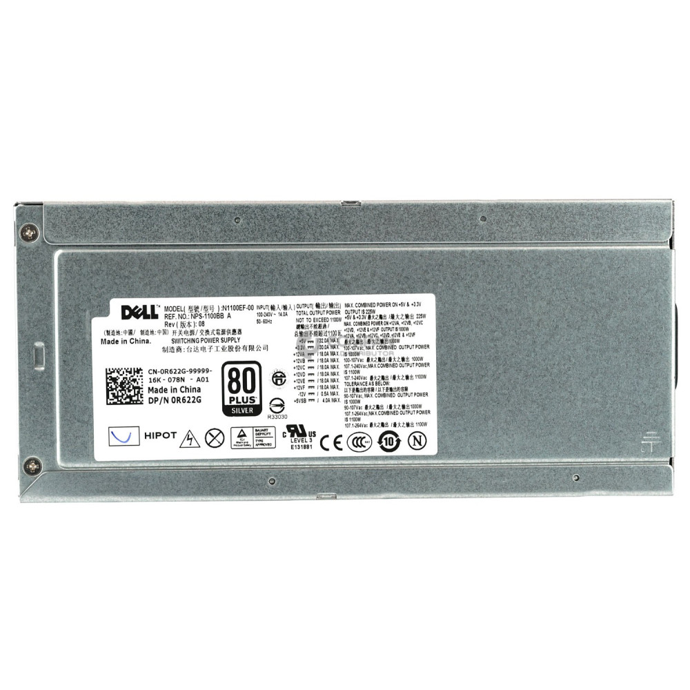 R622G DELL POWER SUPPLY  1100 W 80 PLUS SILVER FOR PRECISION T7500